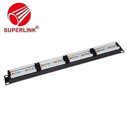 Cat.6A 24-port skjermet patch panel